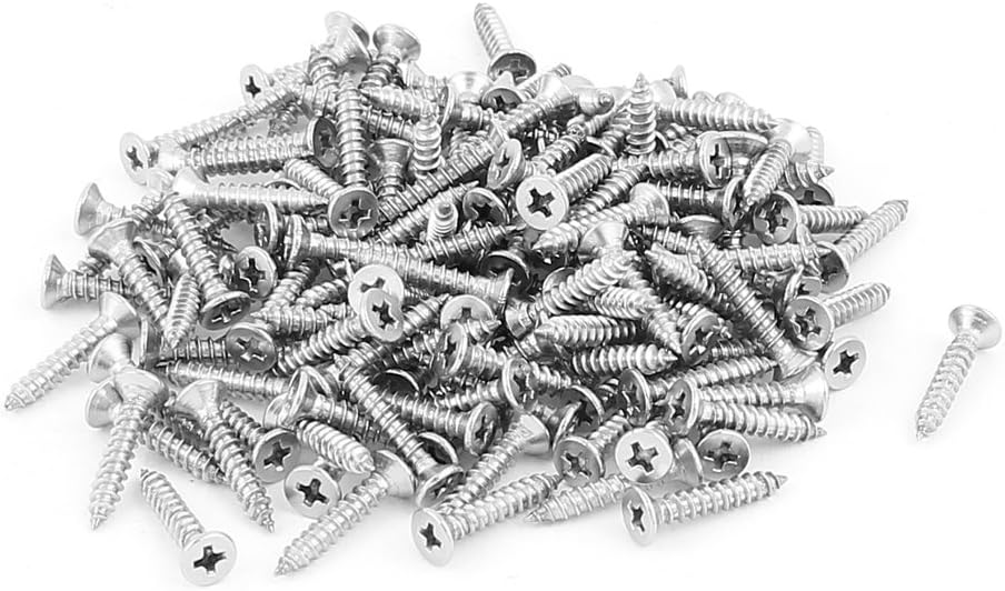 2.9mm x 16mm Flat Head Phillips Self Tapping Screw Fasteners 150 Pcs