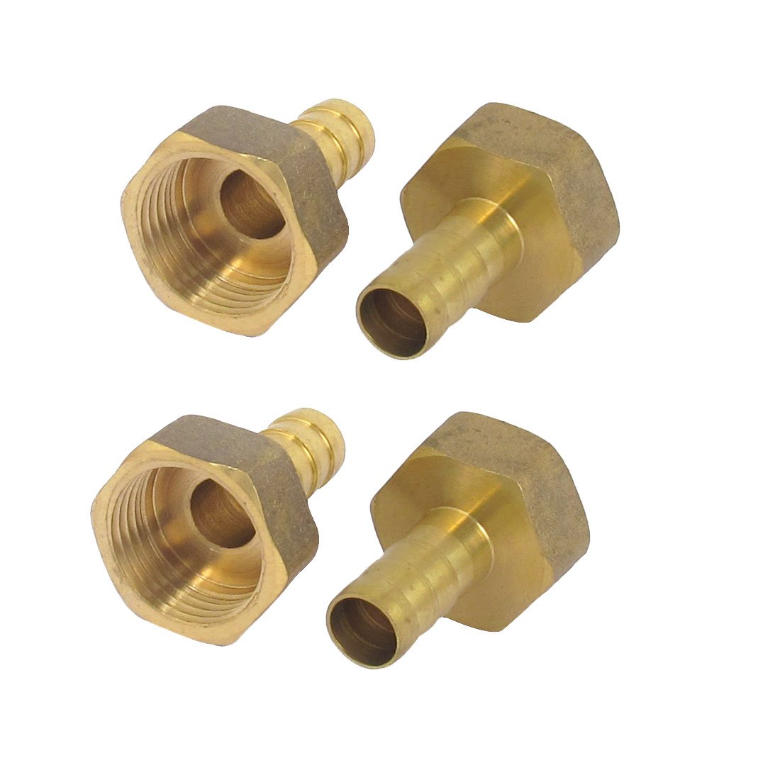1/2BSP Female Thread 10mm Dia Brass Hose Barb Coupler Connector 4Pcs