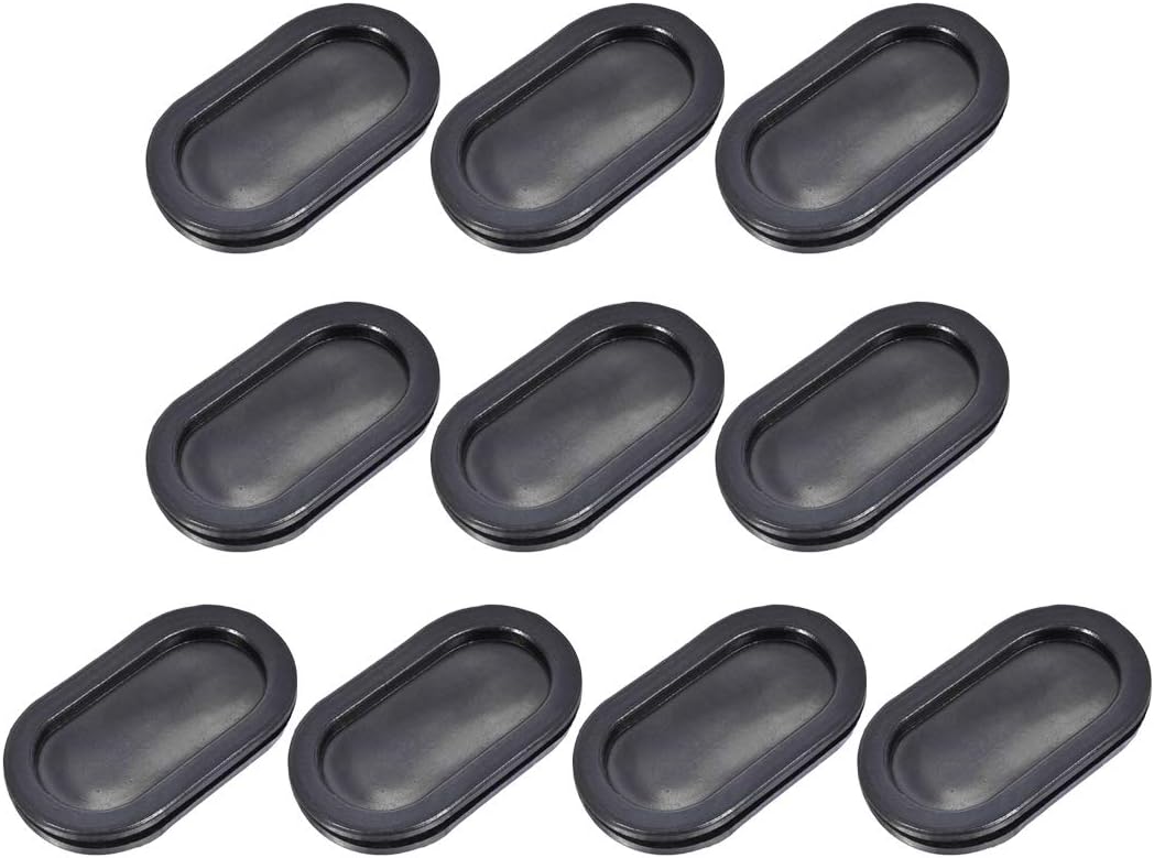 Wire Protector Oil Resistant Armature Oval Rubber Grommets 30x65mm Mounting Dia 10Pcs