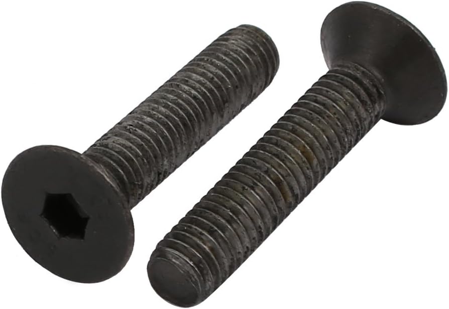 2pcs M5x25mm Flat Countersunk Head Hex Socket Left Hand Thread Bolt DIN7991