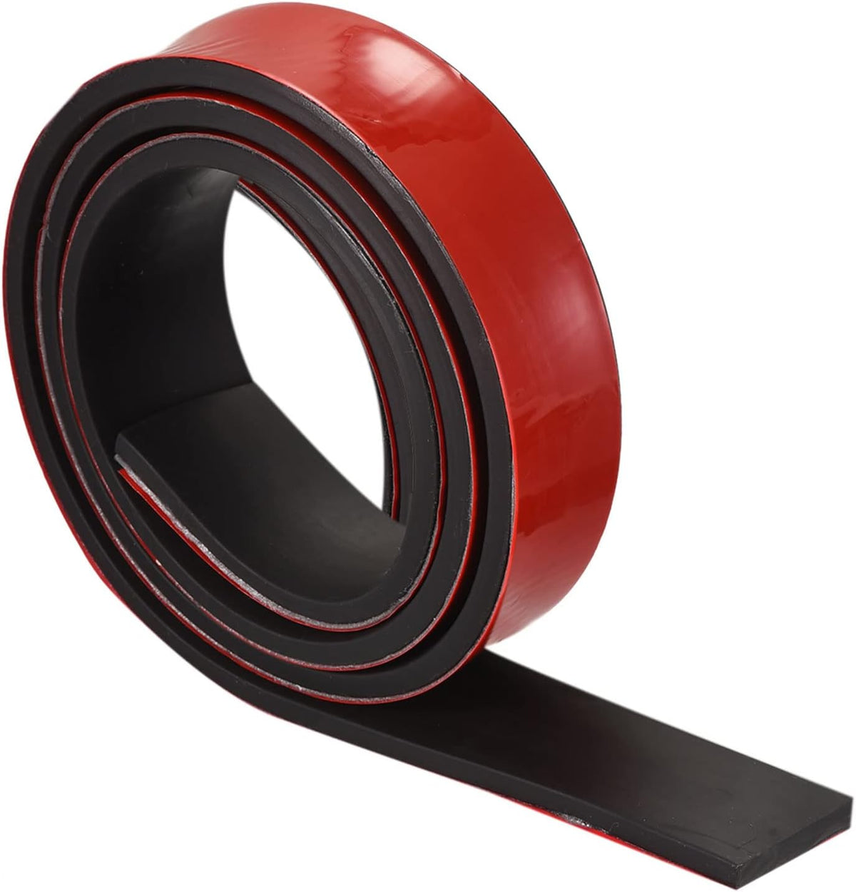 Adhesive Rubber Sheet Rolls 1/4" T x 0.59" W x 39.37" L, Neoprene Back Solid Rubber Strips for DIY Gasket, Sealing Padding, Reduce Vibration Mat