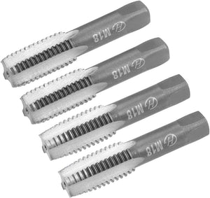 Metric Hand Tap M18 Thread 2.5 Pitch 4 Straight Flutes H2 Alloy Tool Steel Bottom & Taper Screw Tap Set Tapping Tools for Repairing 2 Pairs