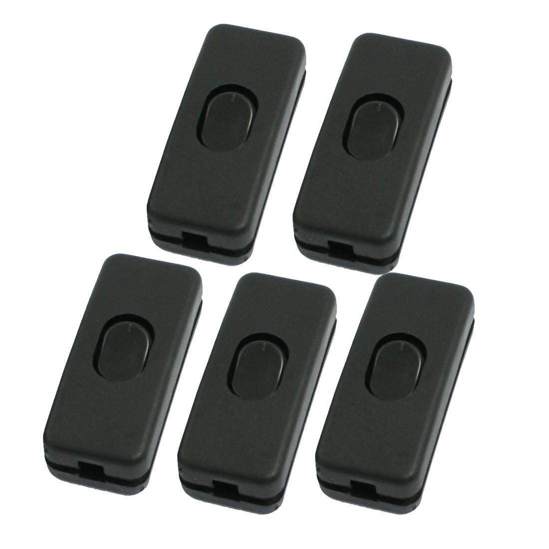 Plastic ON/Off Button in Line Cord Switches, AC 250V/2 Amp, Black