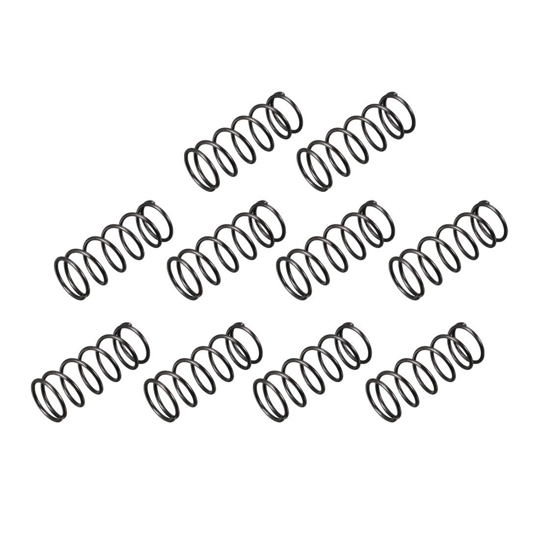 Compression Spring - 1.2mm Wire Dia, 14mm OD, 35mm Free Length Spring Steel Extension Spring,Black,10Pcs