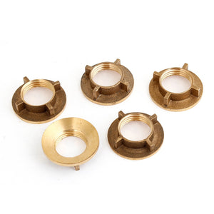 a13073100ux0092 Gold Tone Brass 1/2 inches PT Threaded Household Water Tap Faucet Nuts Brass Pack of 5