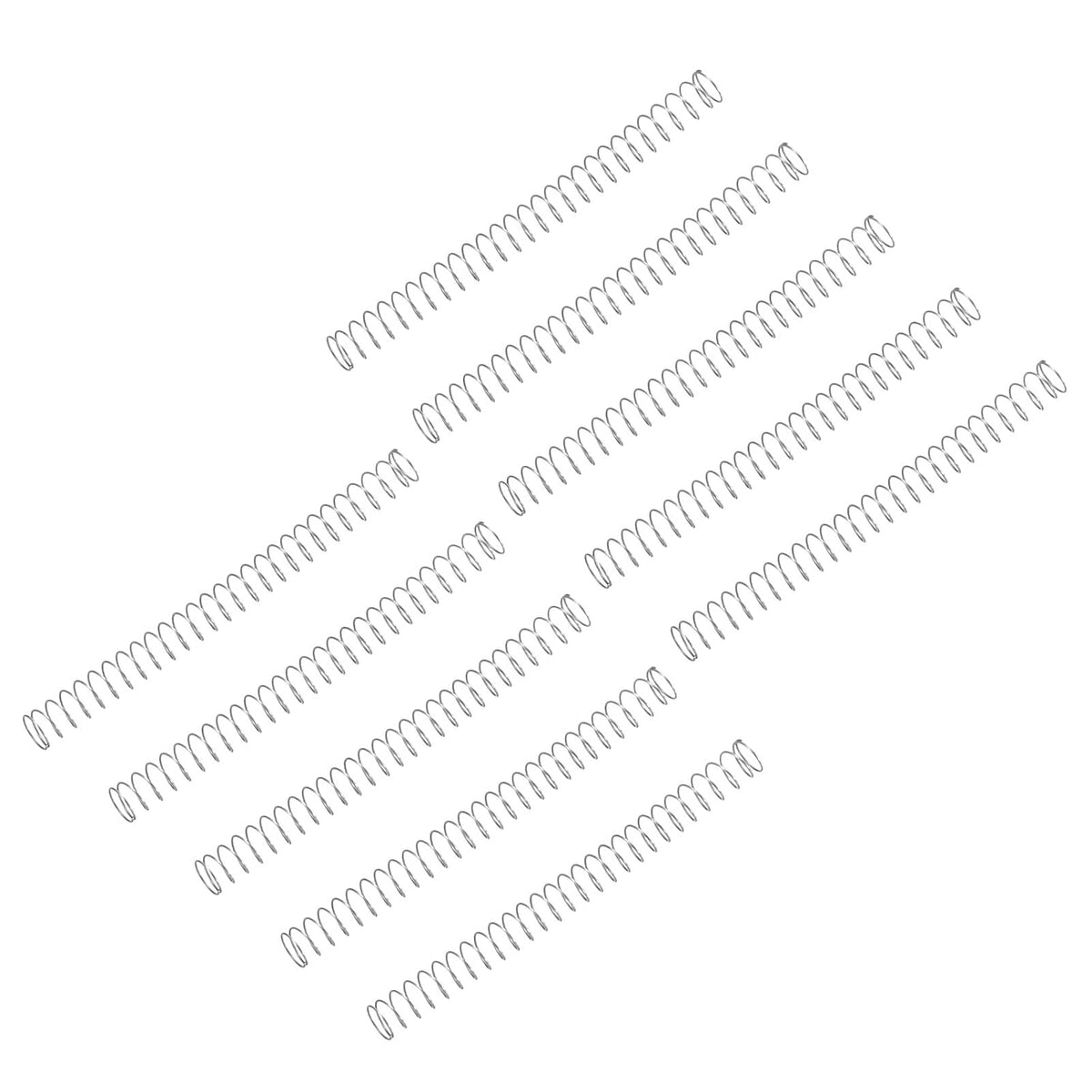 10Pcs Compression Spring, 304 Stainless Steel 3mm OD 0.2mm Wire 35mm Length Mechanical Spring for Shop Home Repair Project, Silver Tone