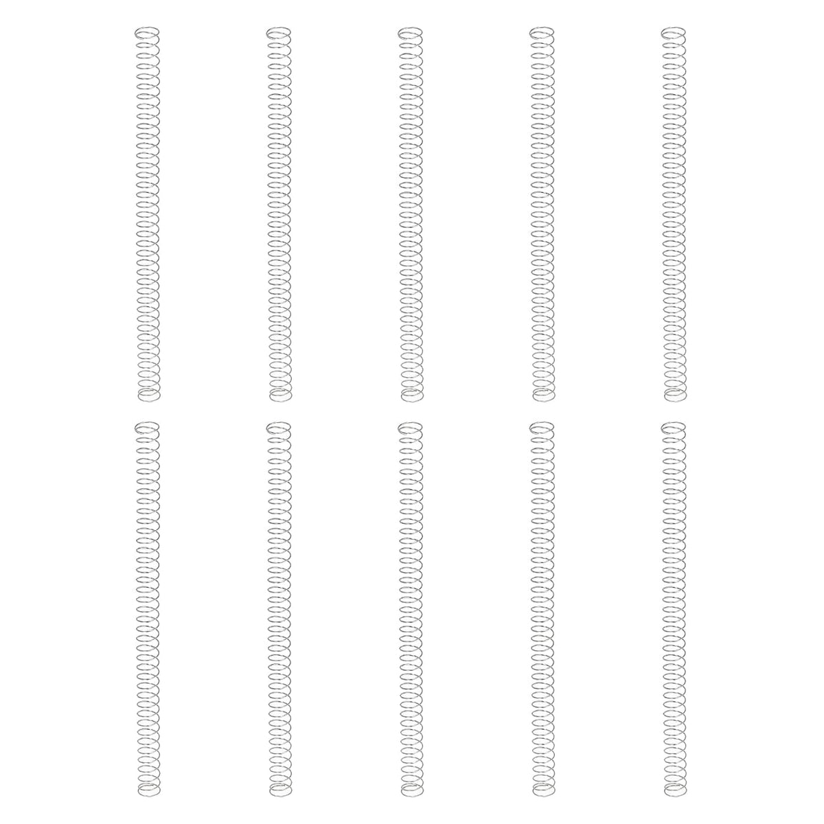 10Pcs Compression Springs, 0.2mm Wire Diameter x 3mm OD x 50mm Length 304 Stainless Steel Extension Spring Ballpoint Pen Pressure Springs for Shop Home Repairs, Silver