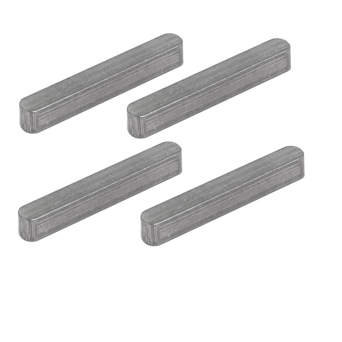 36mmx5mmx5mm 304 Stainless Steel Key Stock Keystock Round Ended 4pcs