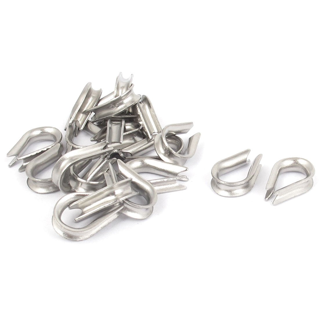 2mm 304 Stainless Steel Wire Rope Cable Thimbles Rigging Tool 20pcs
