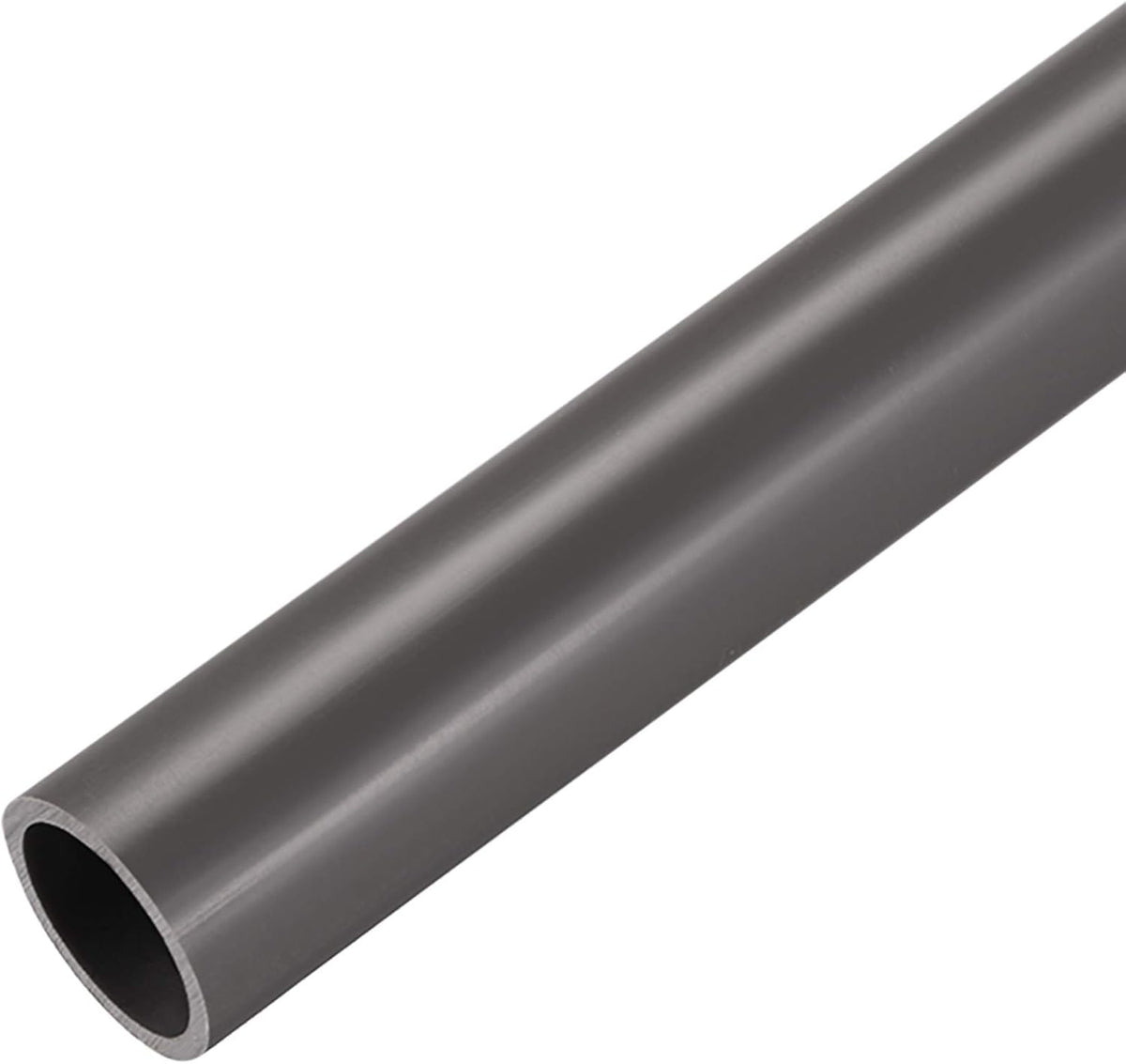 PVC Rigid Round Tubing, Plastic Flexible Water Pipe 21mm ID x 25mm(1") OD 0.5m, Gray