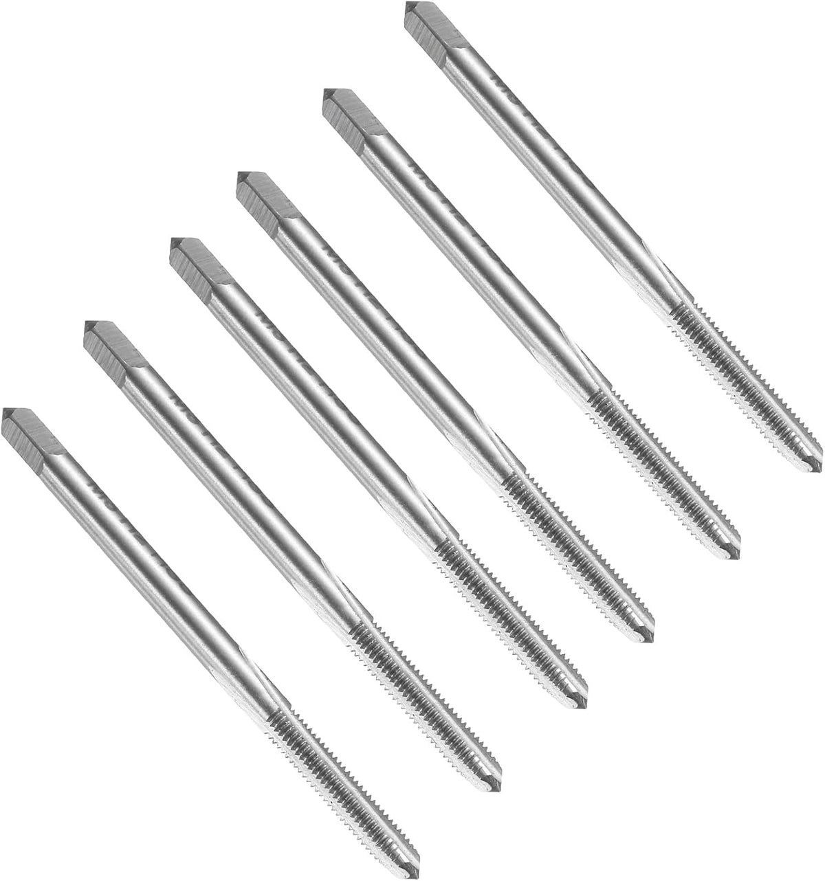 6pcs Straight Flute Thread Tap, M3 x 0.5 Metric Screw Threading Tapping Tool Thread Milling Machine Taps, High-Speed Steel 6542 (HSS 6542)
