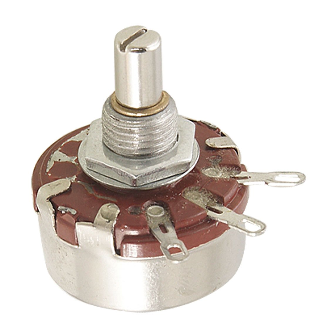 a11110700ux0044 WTH118-1A 220K Ohm 2W Carbon Composition Rotary Taper Potentiometer
