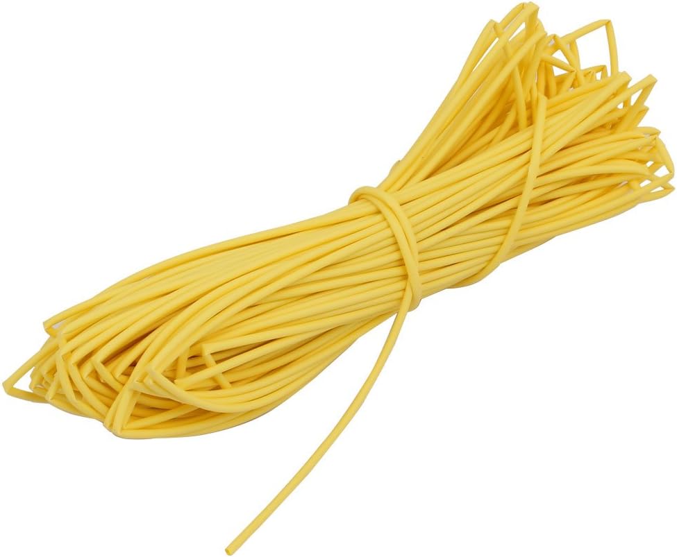 20M Length 1mm Inner Dia Polyolefin Insulation Heat Shrinkable Tube Wrap Yellow