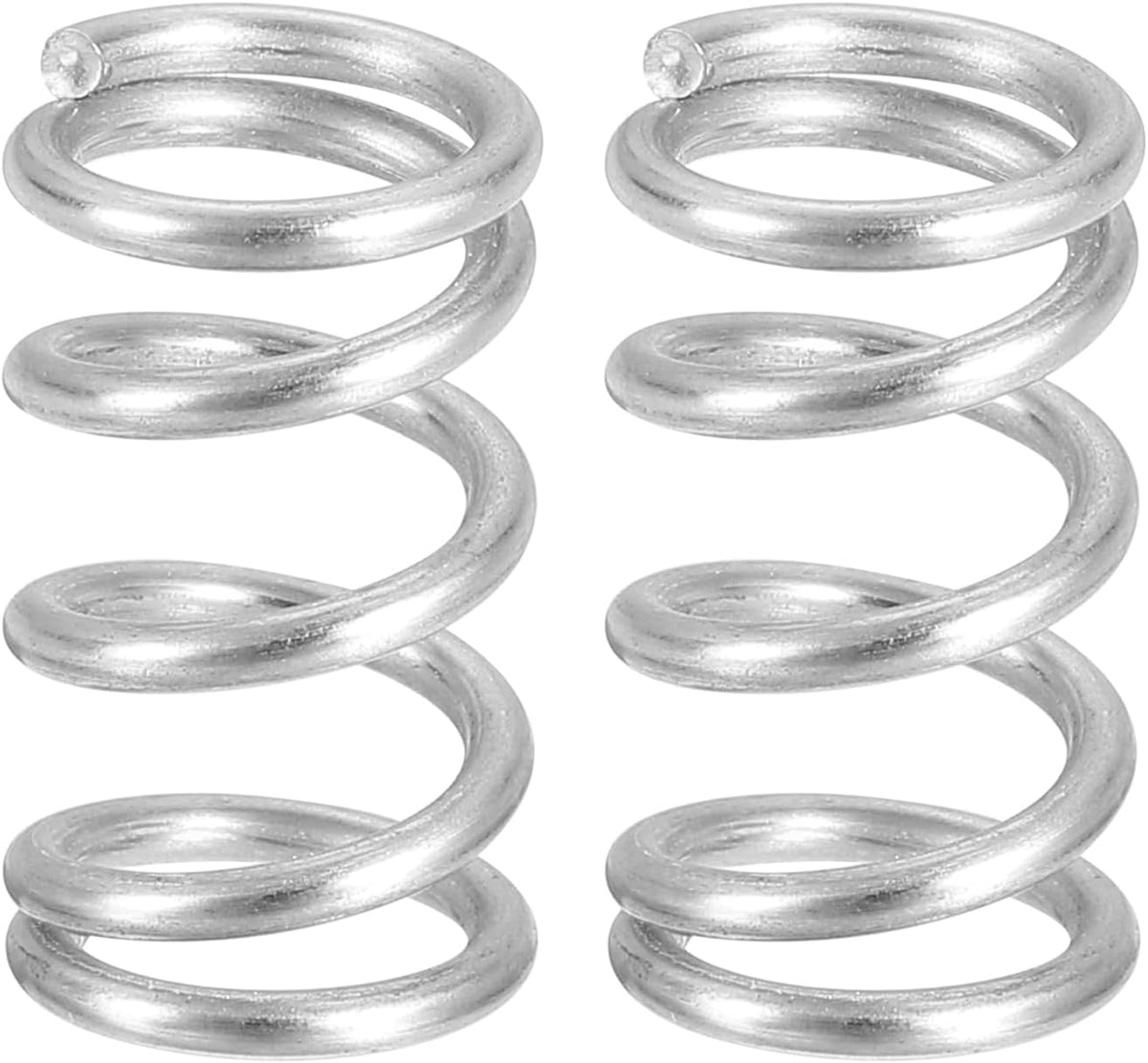2Pcs Compression Springs, 1.6mm Wire Diameter x 12mm OD x 20mm Length 304 Stainless Steel Extension Spring Ballpoint Pen Pressure Springs for Shop Home Repairs, Silver