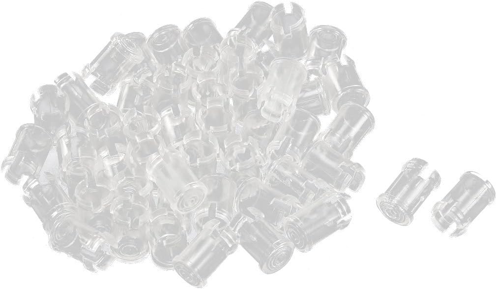 50Pcs Lamp Socket Light-emitting Diode Holder Clip Bezel Mount 5mm LED Holders Panel Display Plastic Clear