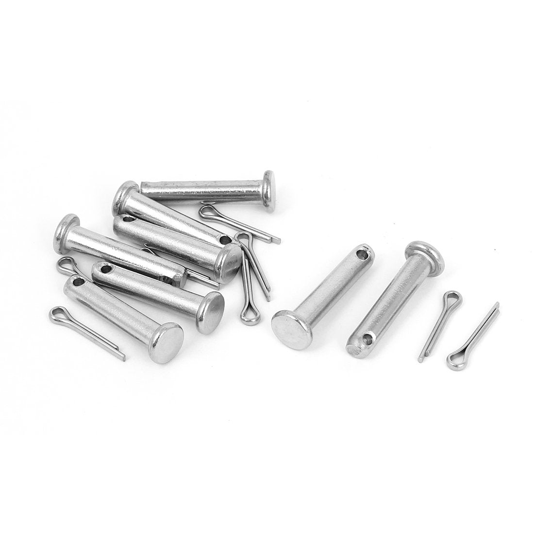 M5 x 25mm Flat Head 304 Stainless Steel Clevis Pins Fastener 8Sets
