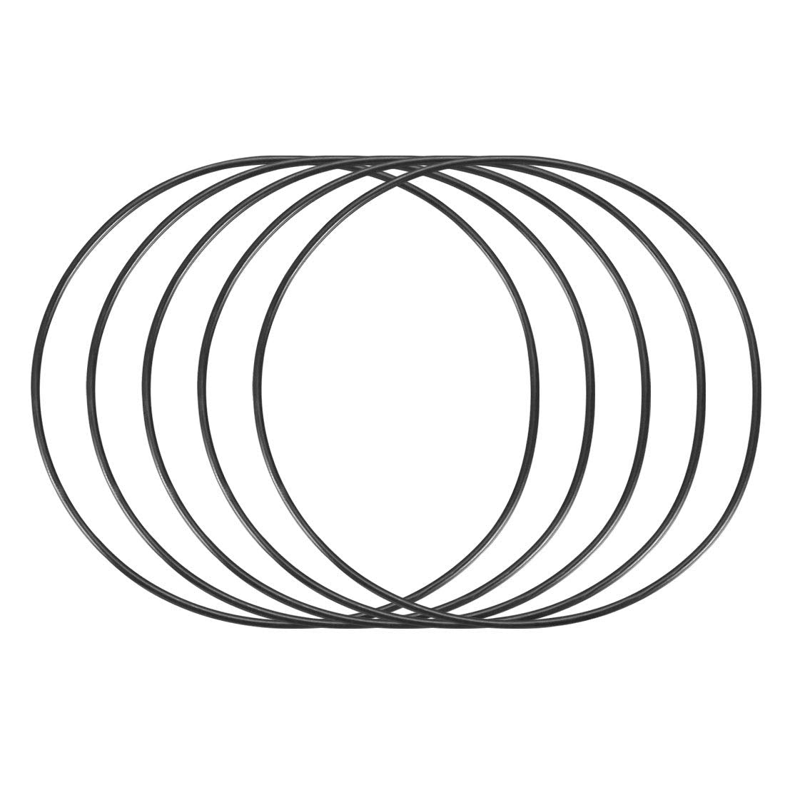 Nitrile Rubber O-Rings, 105mm OD 101mm ID 2mm Width, Metric Nitrile Rubber Sealing Gasket, Pack of 5