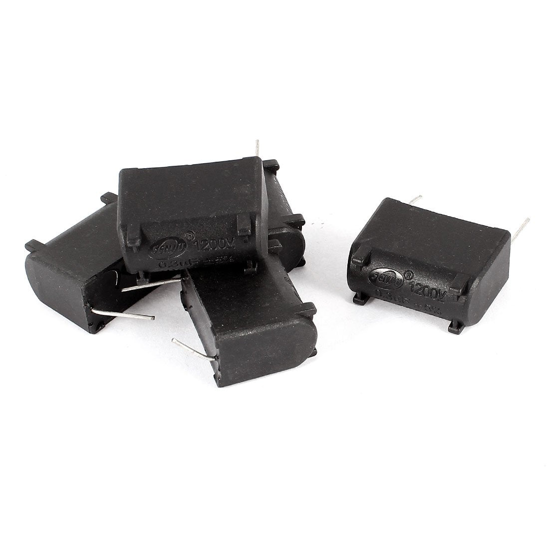 a14060500ux0666 1200V 0.3uF Polypropylene Film Capacitors 5 Piece for Induction Cooker, 1.38" Width, 1.5" Length