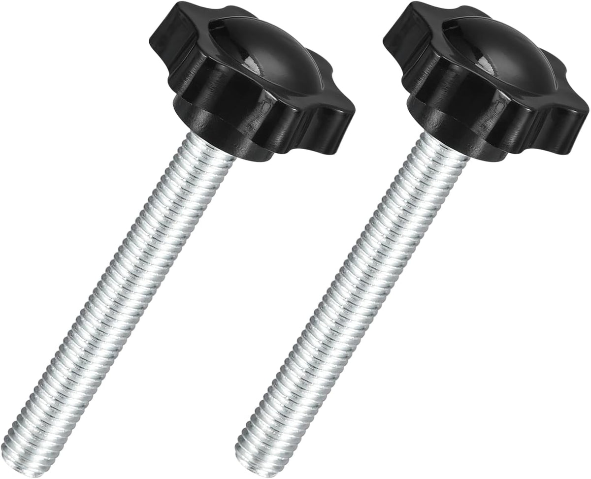 2Pcs M10 x 70mm Star Knobs, Plastic Hex Shaped Clamping Knob Screw Hand Tightening Replacement Knob for Umbrella Base Replacement knob