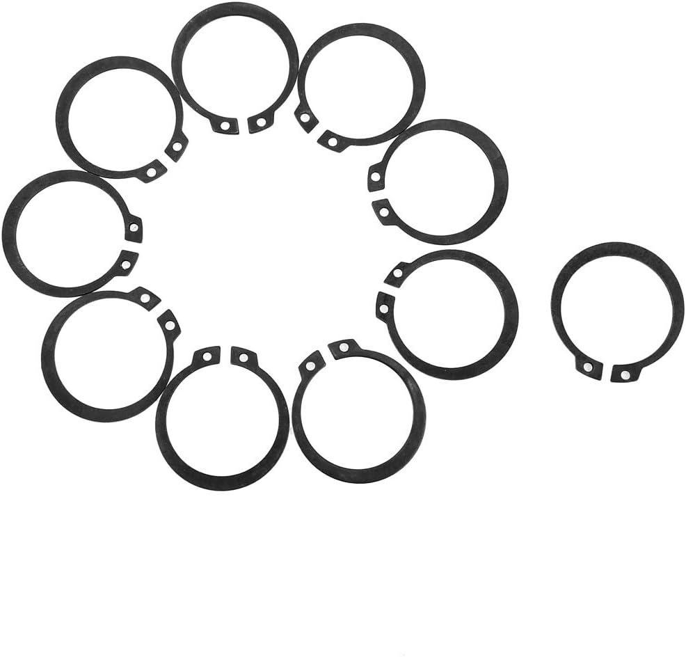 10 Pcs Axle Shaft Metal Inner Dia 33mm External Circlip Snap Ring