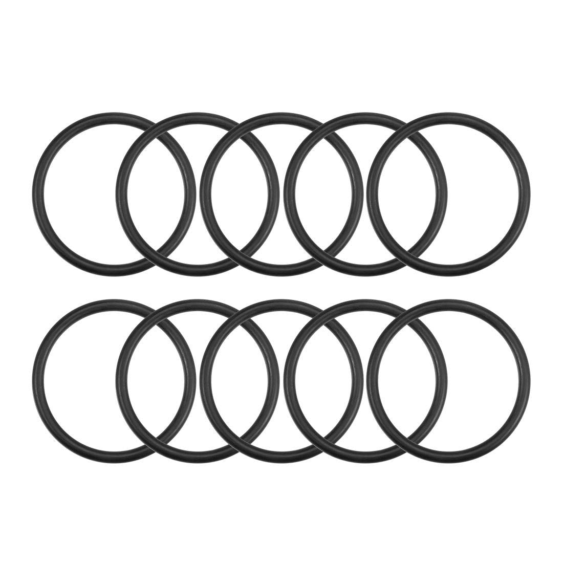 Nitrile Rubber O-Rings 52mm OD 44mm ID 4mm Width, Metric Nitrile Rubber Sealing Gasket, Pack of 10