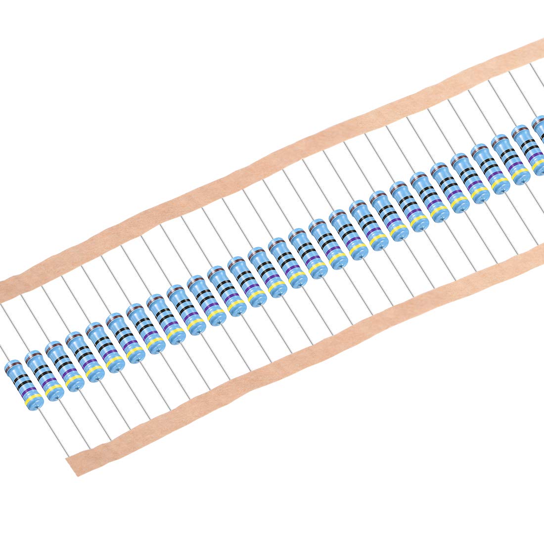 30Pcs 470 Ohm Resistor, 2W 1% Tolerance Metal Film Resistors, Lead, 5 Bands for DIY Electronic Projects and Experiments