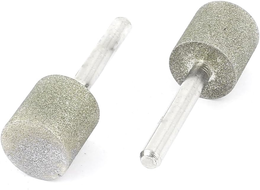 6mm Shank 20mm Cylinder Head Mounted Points Grinding Bit 2 Pcs
