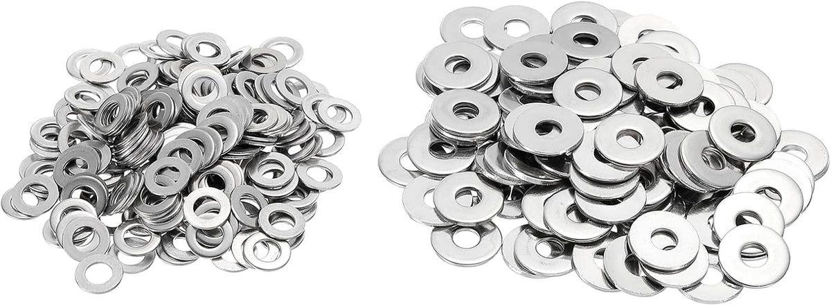 M6x18mmx1.5mm Stainless Steel Metric Round Flat Washer for Bolt Screw and 304 Stainless Steel M6 Plain Flat Washers Spacer Silver Tone 1 Set