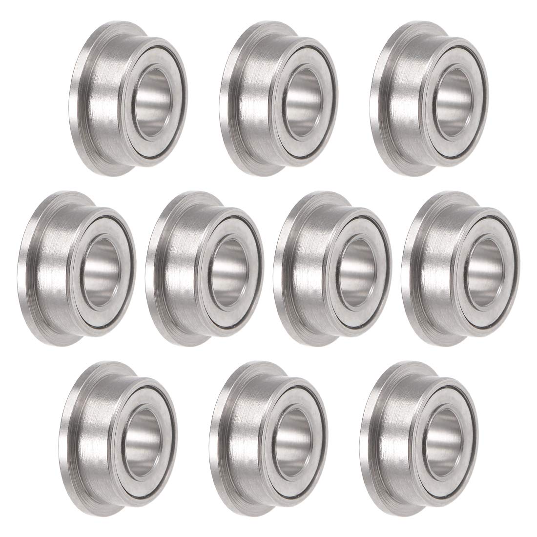 MF63ZZ Flange Ball Bearing 3x6x2.5mm Full Complement Bearings 10pcs