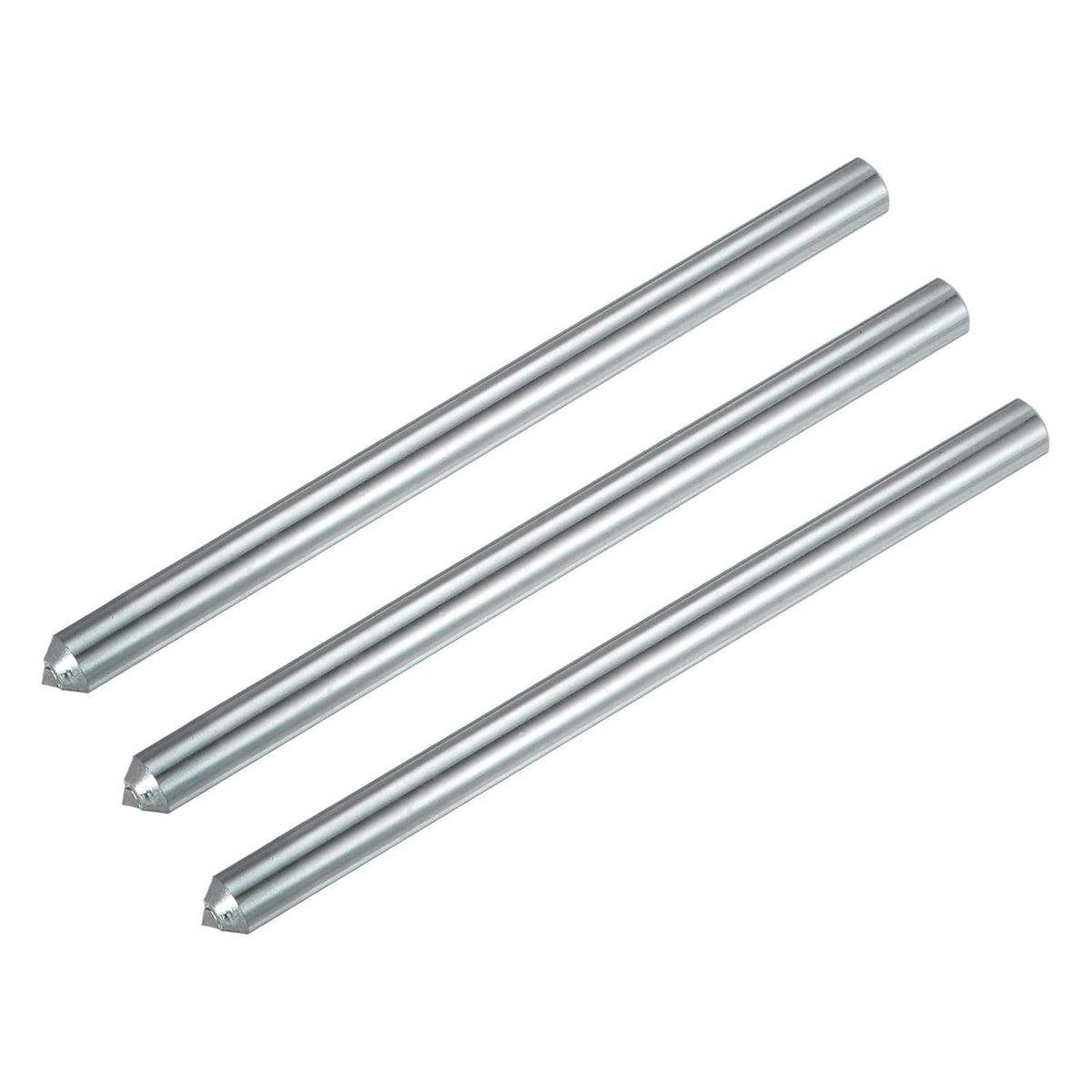 3pcs Diamond Dressers Single Tapered Point Grinding Wheel Round Pen Dressing Tools 3/8" x 6", Silver Tone