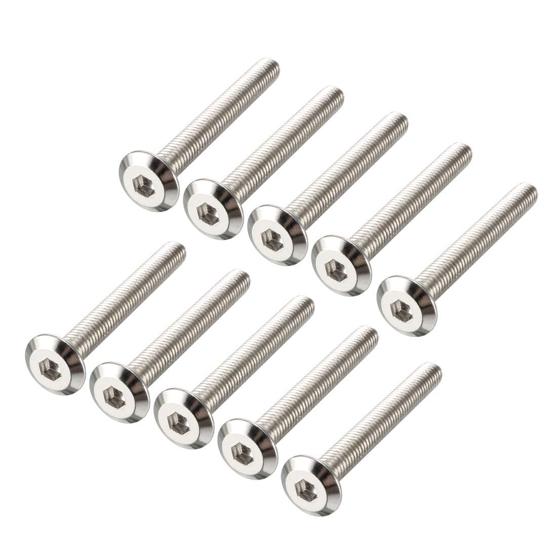 M6x50mm Furniture Bolts Hex Socket Screws Fastener Carbon Steel 10pcs