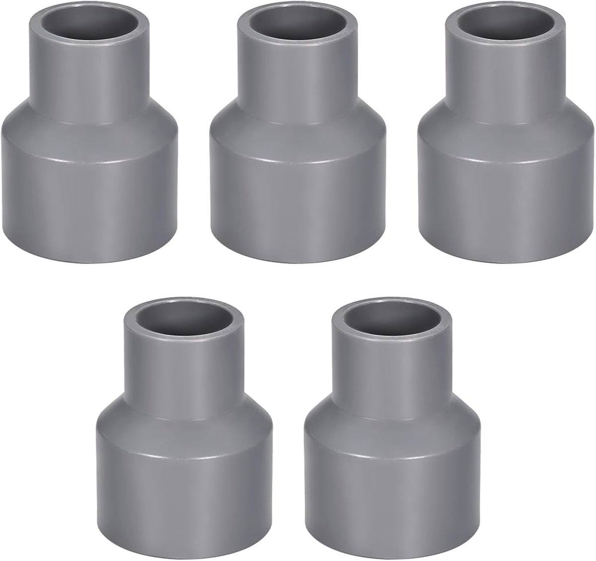 PVC DWV Reducing Coupling Schedule 40 Gray 20mm x 32mm Socket 5Pcs