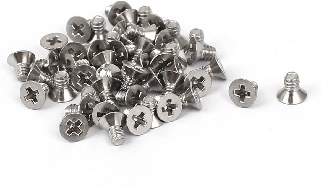4#-40 x 3/16" Stainless Steel Phillips Flat Countersunk Head Machine Screws 50pcs