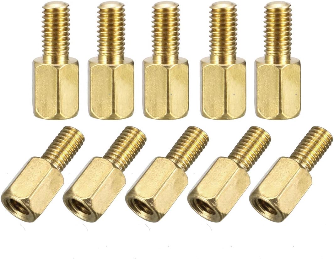 M3x6mm+M3x6mm Male-Female Brass Hex PCB Motherboard Spacer Standoff for FPV Drone Quadcopter, Computer & Circuit Board 50pcs
