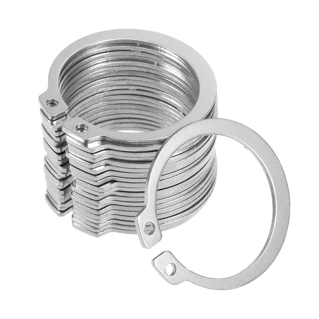 41mm External Circlips C-Clip Retaining Shaft Snap Rings 304 Stainless Steel 20pcs