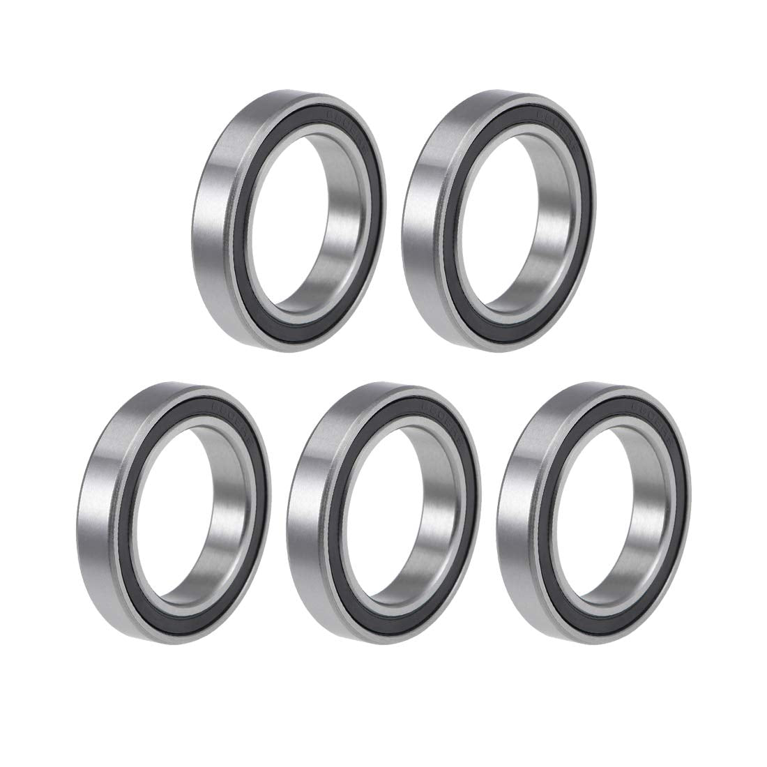 6805-2RS Deep Groove Ball Bearings 25mm Inner Dia 37mm OD 7mm Bore Double Sealed Chrome Steel Z2 5pcs