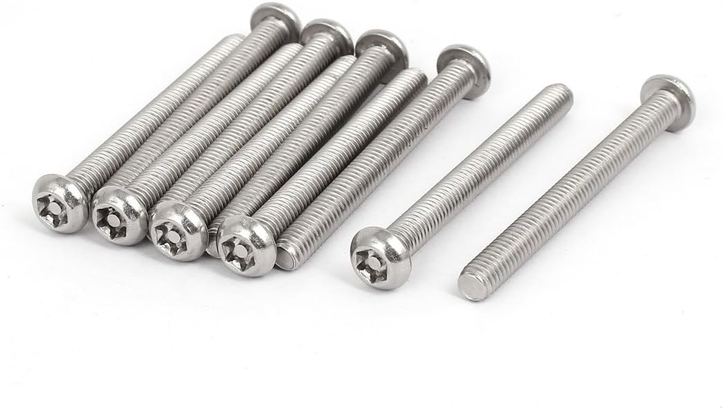 M6x60mm 304 Stainless Steel Button Head Torx Security Tamper Proof Screws 10pcs