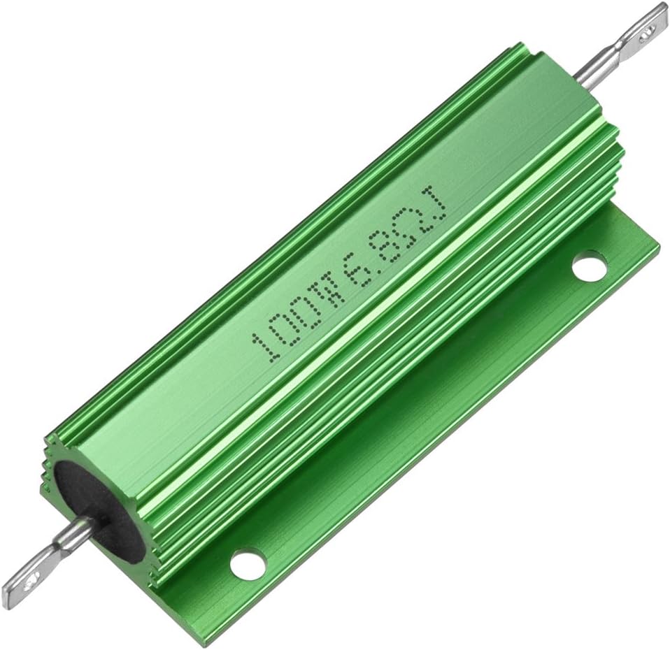 Aluminum Case Resistor 100W 6.8 Ohm Wirewound Green for LED Replacement Converter 100W 6.8RJ