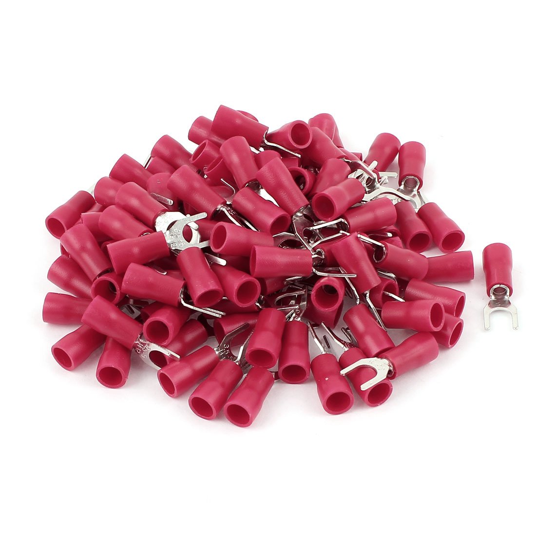 Crimp Cable Wire Connector Insulated Fork Terminals 14-12AWG with 105 Piece