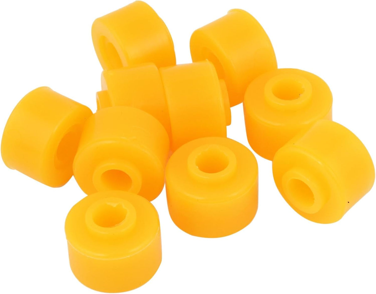 Vehicle Car 10 Pcs Orange Rubber Shock Absorber Bushings 10mm x 28mm x 20mm