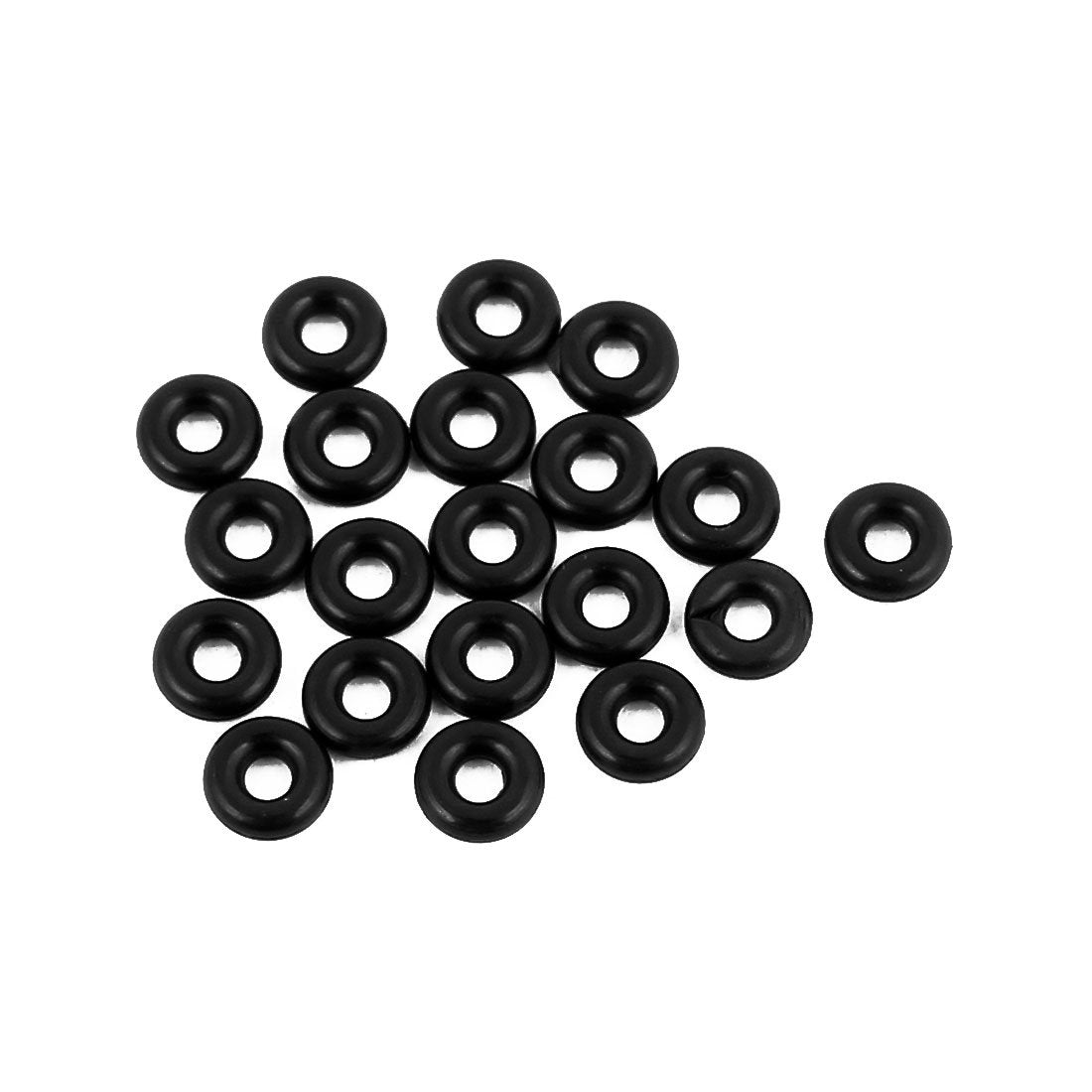 20Pcs 6mm x 1.9mm Rubber O-Rings NBR Heat Resistant Sealing Ring Grommets Black