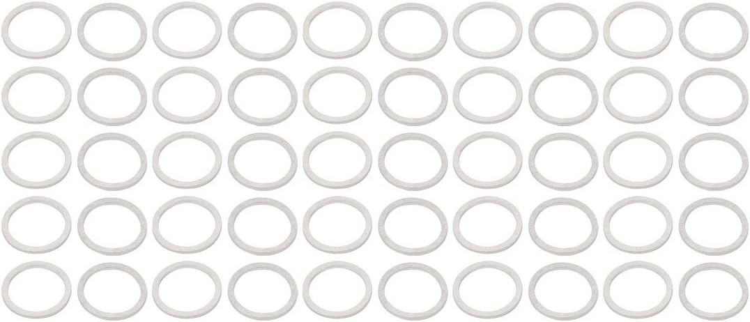 16mmx20mmx1.2mm Motorcycle Hardware Drain Plug Crush Aluminum Washer Seal 50pcs