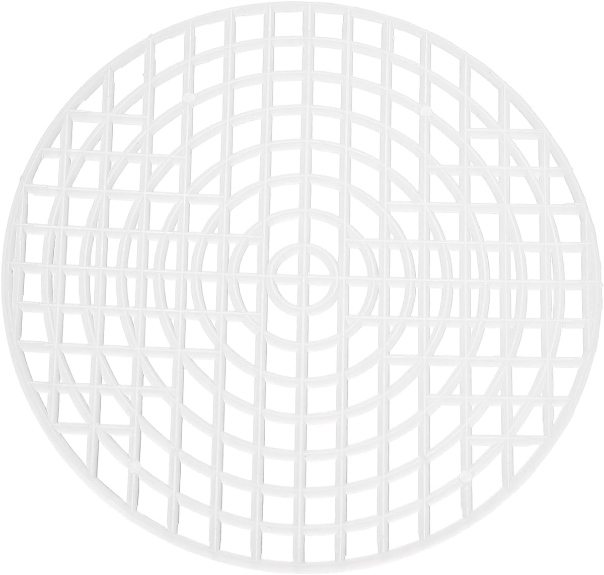 20Pcs Plastic Mesh Canvas Sheets, 3.9" Big Circle Mesh Mat for Embroidery, Knit Crochet, Craft Projects, Bag Making, Home Decoration, White