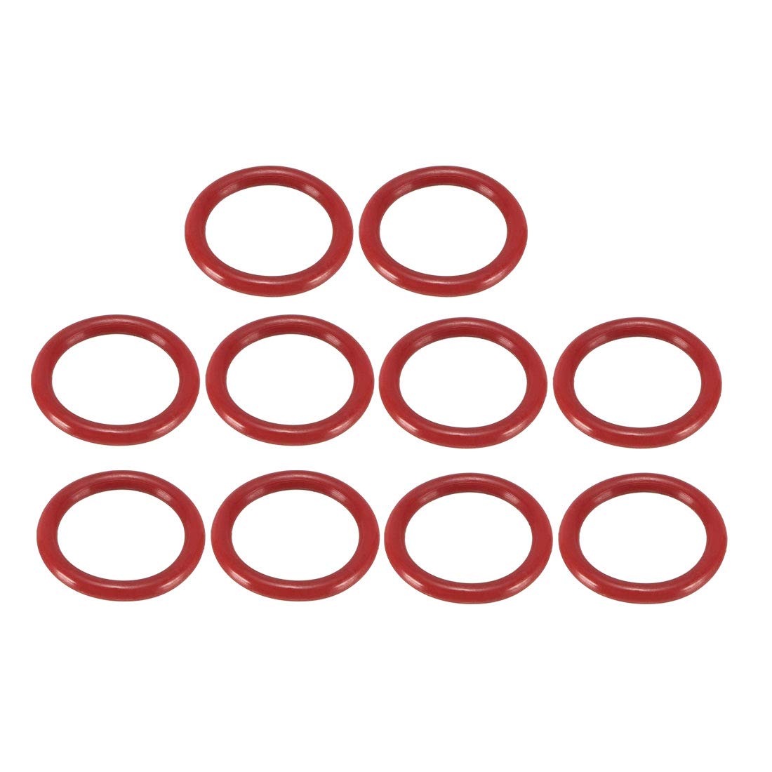 20mm x 2.5mm Silicone O Ring Oil Sealing Washers Grommets Red 10 Pcs