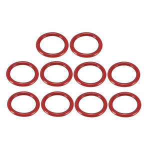 20mm x 2.5mm Silicone O Ring Oil Sealing Washers Grommets Red 10 Pcs