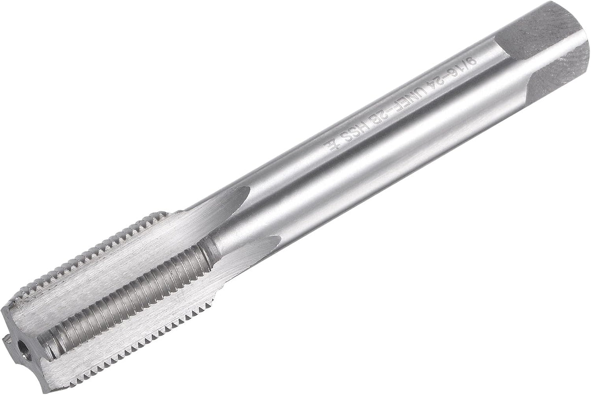Thread Milling Threading Tap 9/16"-24 UNEF, Left Hand Machine HSS (High Speed Steel) 6542 Uncoated 4 Straight Flutes 2B Tolerance Grade