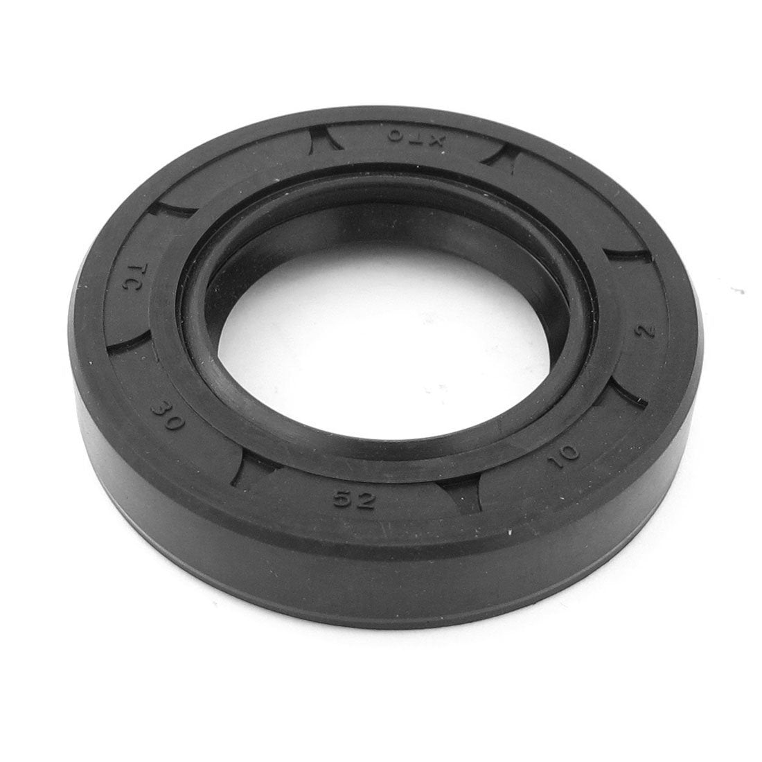Oil Seal, TC 30mm x 52mm x 10mm Nitrile Rubber Cover Double Lip with Spring for Mechanical Motive Axle Shaft, Black Pack of 1