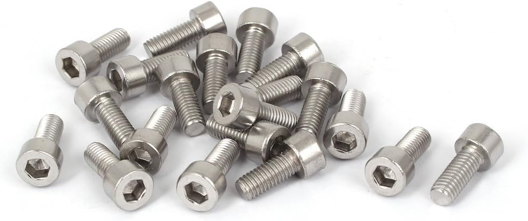 M5x12mm 316 Stainless Steel Metric Hex Socket Head Cap Fasteners Bolts 20 Pcs