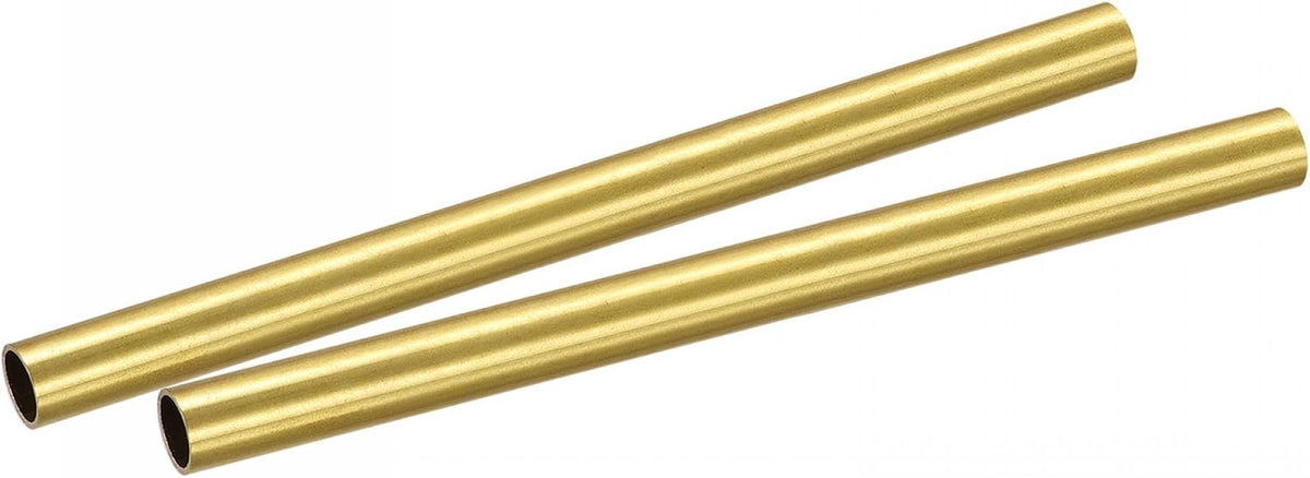 Brass Round Tube 7mm OD 0.5mm Wall Thickness 100mm Length Pipe Tubing 2 Pcs