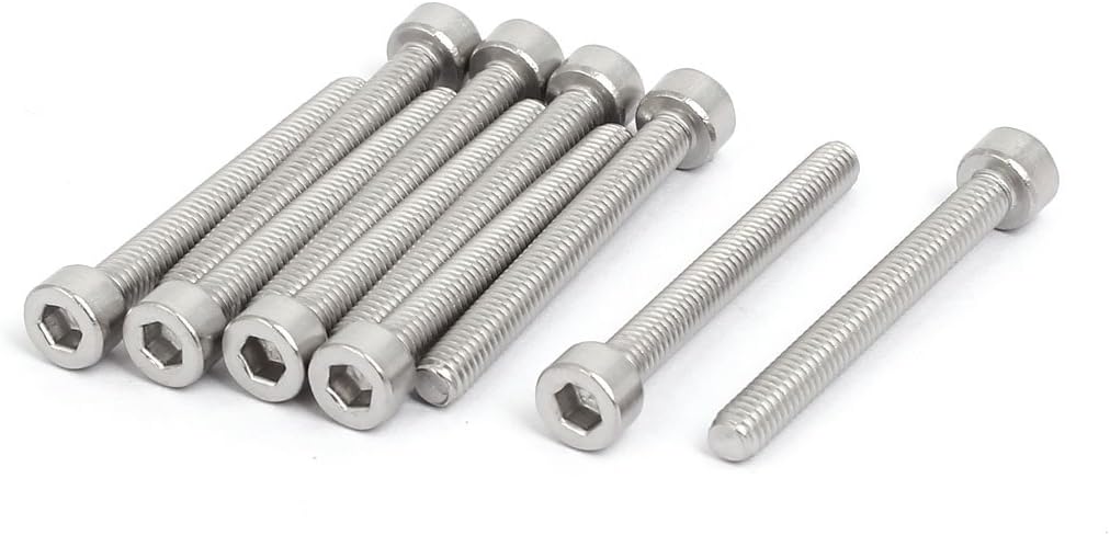 M4X35mm 316 Stainless Steel Fully Thread Hex Socket Cap Screw Bolt 10pcs